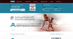 Desktop Screenshot of joshuafrankmd.com