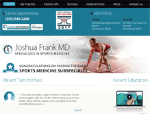 Tablet Screenshot of joshuafrankmd.com